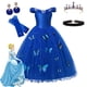 thumbnail image 1 of Vestido de princesa de Disney para niña, disfraz de Cenicienta, Bella, Blancanieves, Aurora, Rapunzel, Isabela, cumpleaños, boda, baile de graduación Fivean unisex, 1 of 2