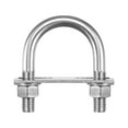 thumbnail image 1 of Unique Bargains Rond U-Bolts 2 Ensembles 51mm (2,01 ') Largeur Intérieure 84mm Longueur M12 304 Acier Inoxydable avec Rondelles d'Écrous et Plaques, 1 of 5