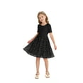 thumbnail image 2 of Actgleam Girls Tutu Dress Short Sleeve Tulle Girl Dresses,Black,9-10Y, 2 of 11