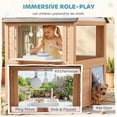 thumbnail image 4 of Qaba Maisonnette de Jeu Extérieure pour Enfants avec Porte pour Animal, Cuisine de Jeu pour Intérieur Extérieur, 4 of 10