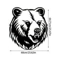 thumbnail image 2 of ✅​Sdcart Majestic Bear Head Metal Wall Art - Rustic Lodge Decor Gallery Flat Iron Silhouette Wildlife Animal Sculpture Forest Theme Cabin Accent Matte Black Finish Wilderness Statement Piece​, 2 of 6