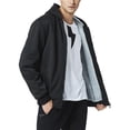 thumbnail image 1 of Oucaili Chaqueta con forro de sherpa para hombre, chaquetas con capucha de forro polar para entrenamiento de invierno, abrigos gruesos cálidos con cremallera completa, 1 of 2