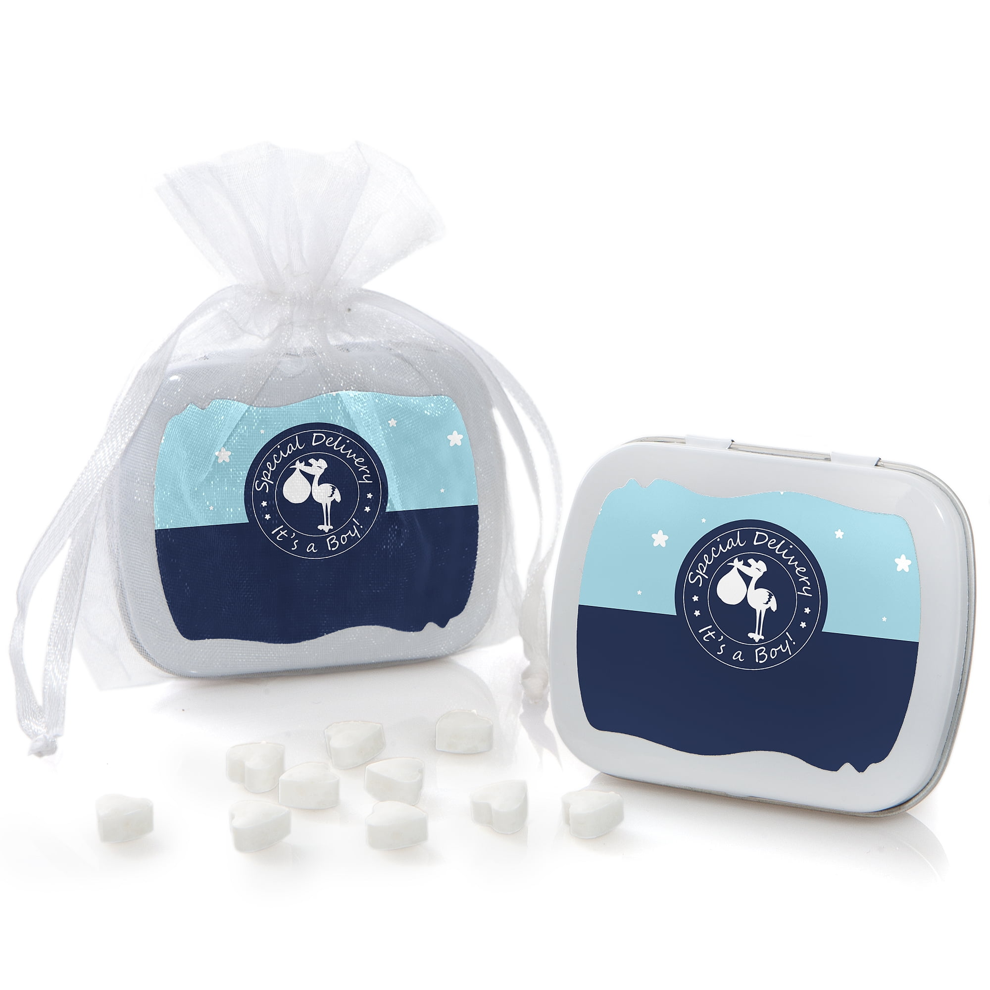 Boy Special Delivery Mint Tin Blue It S A Boy Stork Baby Shower Favors Boy Special Delivery Mint Tin Blue It S A Boy Stork Baby Shower Favors