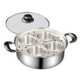 thumbnail image 1 of Olla vaporera, utensilio de cocina con tapa visible, práctico utensilio de cocina para cocinar pasteles al , ideal para el hogar, viajes, fiestas, 1 of 9