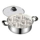 thumbnail image 1 of Olla vaporera, utensilio de cocina con tapa visible, práctico utensilio de cocina para cocinar pasteles al , ideal para el hogar, viajes, fiestas, 1 of 9