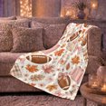 thumbnail image 5 of Autumn Football Maple Leaf Pattern Fall Thanksgiving, Cozy Friendship Quote Scene, Warm Flannel Blanket for Living Room and Reading Nook, Art Lovers Thanksgiving Gift, Festive Home Decor, 5 of 8