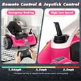 thumbnail image 4 of Joyracer 24V Bumper Cars with Remote, 2*100W Electric Ride on Toys for Big Kids, 360° Spin, EVA Wheels, Pink, 4 of 15