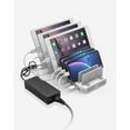 thumbnail image 3 of [Upgraded] UNITEK ipad Charging Station, 96W 10-Port USB Charging Dock Hub with Quick Charge 3.0, Charging Stand Compatible Multiple Device, White, 3 of 7