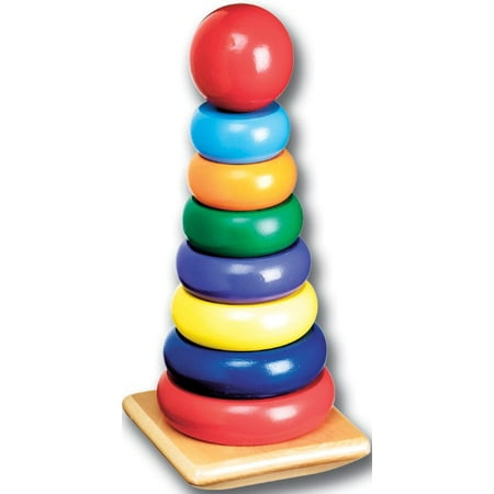 Wooden Toy Rings - Melissa & Doug Rainbow Stacker Wooden Ring Educational Toy