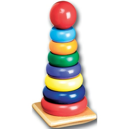 Melissa & Doug Rainbow Stacker Wooden Ring Educational Toy