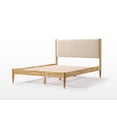 thumbnail image 3 of DG Casa Reign Queen Size Boucle Headboard Solid Wood Natural Mid Century Modern Bed, 3 of 10