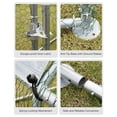 thumbnail image 5 of YODOLLA Outdoor Chicken Playpen 19' x 9' x 6.5' Walk-in Metal Hen Cage with Waterproof Cover Chicken Coop Enclosure, 5 of 15