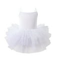 thumbnail image 4 of Gvdentm Girls Toddler Ballet Tutu Skirt Leotards V-Neck Camisole Dress Dance Outfit Ballerina(White,4-5 Years), 4 of 4
