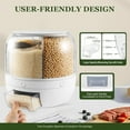 thumbnail image 3 of Dry Food Dispenser, Cereal Container Organized Storage for Cereal, for Size Nut, Candy, Beans, Rice, 2L White, 3 of 7