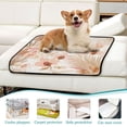 thumbnail image 6 of IAUYY Washable Pee Pads for Dogs Medium+Large Absorbent and Leak-Proof Non-Slip Reusable Puppy Pee Pads for Dogs Applicable to Playpen Potty Crate Beige Tropical Flowers, 6 of 7