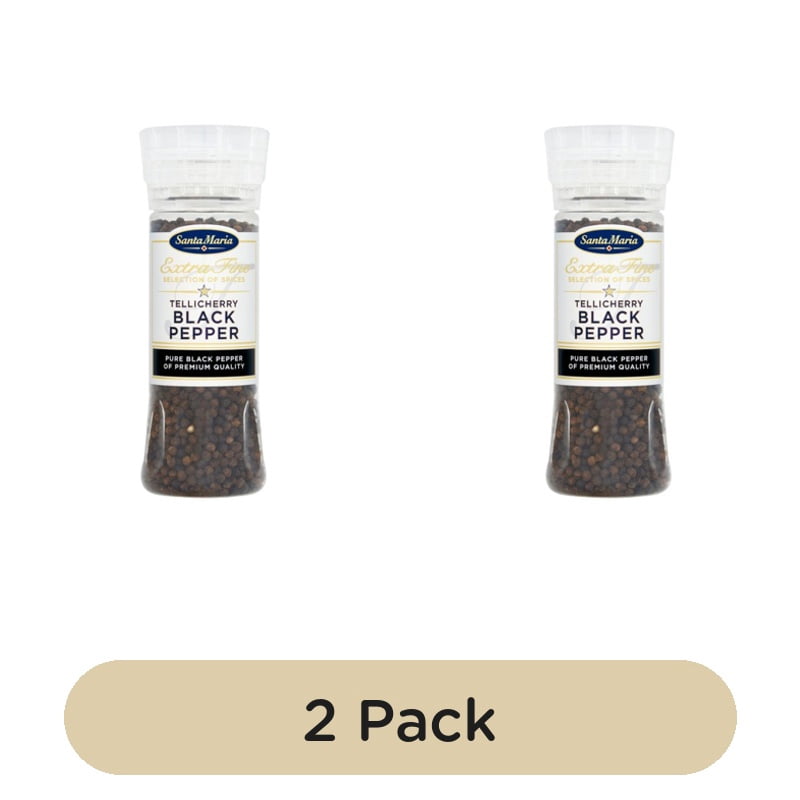 Santa Maria Tellicherry Black Pepper 21's, British Import (Pack of 2)