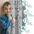 thumbnail image 3 of Blackout Kids Curtains,Gray Geometric Diamond Striped Pattern Childrens Insulated Curtains Set Of 2,Bedroom Essentials,Toddler Room Decor 42x54in(106x137cm), 3 of 5