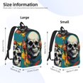 thumbnail image 3 of Yiaed Modern Hip-Hop Skull Print Backpack, Premium Laptop Backpack, Travel Backpack for Women, Lightweight Backpacks, Comfortable Back Pack-Medium, 3 of 5