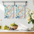 thumbnail image 3 of Coastal Kitchen Towels Set of 2, Nautical Summer Beach Coral Starfish Shell Absorbent Dish Towels for Kitchen, Microfiber Hand Towel, Quick Drying Tea Towel for Cleaning Decorative Dishcloths, 3 of 7
