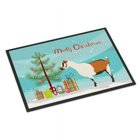 Caroline's Treasures BB9247MAT Alpine Goat Christmas Door Mat, Indoor Rug or Outdoor Welcome Mat 18x27 Doormat , 27"L x