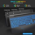 thumbnail image 6 of Wagpak 7 Colored Backlits Wireless Keyboard with Wrist Rest, Black, New, 6 of 8