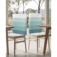 thumbnail image 4 of nqOlkjepod Teal Ombre Chair Covers Set of 6, Decorative Chair Back Cover, Modern Abstract Art Farmhouse Striped Dining Room Chair Slipcovers Removable Chair Protectors Covers for Party Banquet, 4 of 7