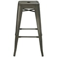 thumbnail image 2 of Modway Promenade Modern Aluminum Bistro Bar Stool in Brown, 2 of 3