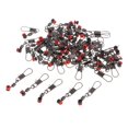 thumbnail image 2 of 50 piezas de eslabones giratorios para barril de pesca con conectores de enclavamiento S, 2 of 9