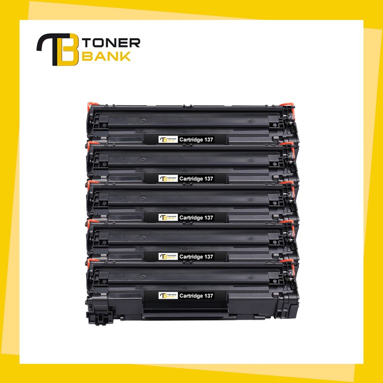 137 Toner Cartridge 5-Pack Compatible for Canon Cartridge 137 CRG 137  i-SENSYS MF232w MF242dw D570 MF236n MF244dw MF247dw MF227dw MF220 MF230  MF240 