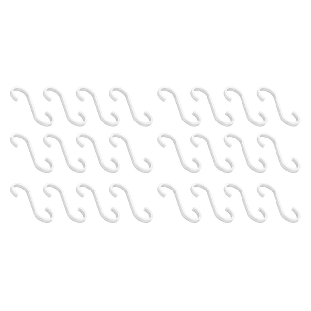 stanreset 12 Pieces S Hooks Hanging Fixator Railing Clasp Holder Clothing Hanger Convenient Sundries Hangers for Home Using Silver 2Set