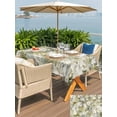thumbnail image 5 of Outdoor Tablecloths with Umbrella Hole & Zipper, Tropical Leaf 60 x102 Inch Rectangle Tablecloths, Palm Leaves Plants Vintage Spring Green Waterproof Table Cloth, Patio/Pool/Picnic Table Covers, 5 of 8