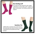 thumbnail image 3 of COUVER Unisex Classic Cotton Solid Plain Crew Dress Socks, Heather Navy, One Size 8-13, 1 Pair, 3 of 7