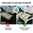 thumbnail image 4 of Golf Cart Seat Covers for 2 Seater, Spring Floral Soft Microfiber Cart Seat Towel Blanket, Eucalyptus Leaf Summer Botanical Absorbent Breathable Non Slip Bench Seats Protector for Golf Course 51"x31", 4 of 9