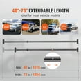 thumbnail image 2 of SKYSHALO Ratcheting Stabilizer Cargo Bar, Adjustable, 40"x73", for Pickup Truck Bed, Black, 2 of 9