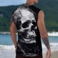 thumbnail image 4 of adaychics Mens Graphic Tank Tops Crew Neck Gothic Tank Tops Skull Summer Sleeveless Workout Tee Shirt for Exercise Daily, 4 of 7