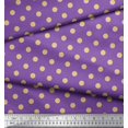 thumbnail image 2 of Soimoi Purple Poly Georgette Fabric Polka Dots Print Fabric by the Yard 52 Inch Wide, 2 of 3