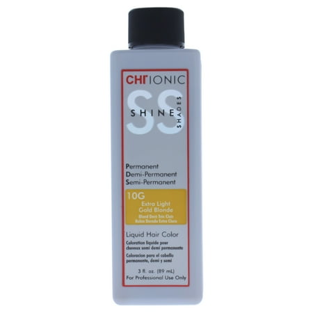 - CHI Ionic Shine Shades Liquid Hair Color - 10G Extra Light Gold Blonde - 3 oz Hair Color