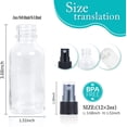 thumbnail image 2 of 2oz Glass Spray Bottle, Fine Mist Boston Glass Bottles with Black Fine Mist Sprayer Small Clear Bottles for Essential Oils, Bath, Beauty, Hair & Cleaning, Clear, Pack of 12, 2 of 3