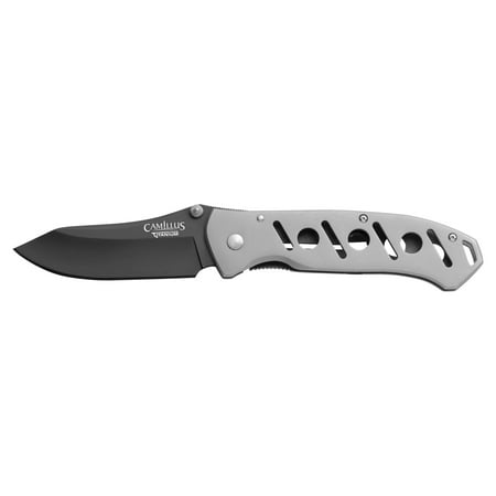 Pie Knife Hollow Handle - Camillus Carbonitride Titanium Folding Knife with Hollow Ground Blade