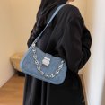 thumbnail image 3 of Bolso informal para mujer, bolso Hobo elegante de cuero PU de gran capacidad, bolso de hombro único, 3 of 7