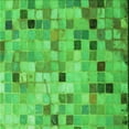thumbnail image 1 of Ahgly Company Machine Washable Indoor Square Transitional Neon Green Area Rugs, 4' Square, 1 of 7