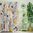 thumbnail image 2 of Shower Curtain, Retro Wildflower Autumn Floral Waterproof Shower Curtain Set with Hooks for Bathroom Showers,Stalls and Bathtubs,36x72In Pastoral Flower Botanical, 2 of 9