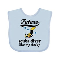 Inktastic Diving Future Scuba Diver Like Daddy Boys Baby Bib