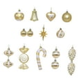 thumbnail image 1 of Juego de 16 Bolas de Navidad Macarena Adornos Decorativos de Invierno Oro, 1 of 8