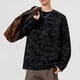 thumbnail image 4 of Sudadera sin capucha para hombre, estilo casual, a la moda, con cuello redondo, holgada, de gamuza, con lazo, manga larga, para jóvenes, blusas activas, camisetas para hombre., 4 of 6