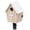 Church Style, variant on Jeffers Wood Bluebird House with T-Post Mount Adapter, Pine Wood Birdhouse, Nesting Box with Baby Steps and Air Vents, Ventilated Outdoor Design, Garden Backyard Wildlife Habitat - Church Style