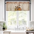 thumbnail image 5 of Gnome Pumpkin Valances for Windows Thanksgiving Sunflower Rod Pocket Curtain Valance Window Treatment Short Curtains for Kitchen Living Room, 42"x18", 5 of 5