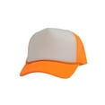 thumbnail image 1 of Top Headwear Blank Trucker Hat - Mens Trucker Hats Foam Mesh Snapback White/Neon Orange, 1 of 2