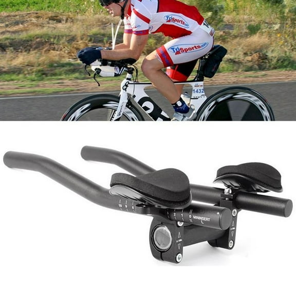 Hemoton TT Handlebar Aero Bars Tri Bars Bike Handlebar Adjustable Cycling Rest Handlebar for of Moutain Bike or Road Bike