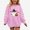 Pink, variant on DJDLJWCJ Girls Halloween Fleece Sweatshirt Long Sleeve Crew Neck Oversized Graphic Pullover Kids Fall Casual Halloween Sweatshirts Pink Size 2T